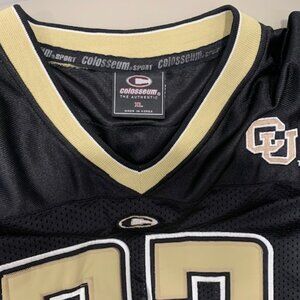 Authentic Colosseum Colorado University FB Jersey XL - Black and Vegas Gold